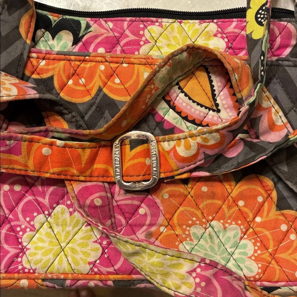 Vera Bradley Floral Crossbody‎ Bag in Pink and Green